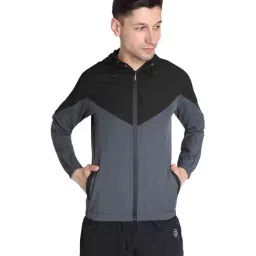 Chkokko Black Full Sleeves Windcheater Jacket-picture-13