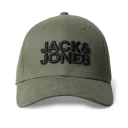 Jack & Jones Forest Green Cotton Embroidery Baseball Cap-picture-27