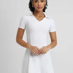 Forever 21 White Cotton Skater Dress-image-90