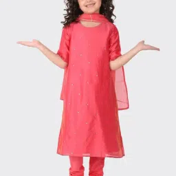 Fabindia Kids Pink Printed Suit Set-picture-28