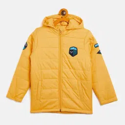 Duke Kids Yellow Quilted Full Sleeves Jacket-image-34