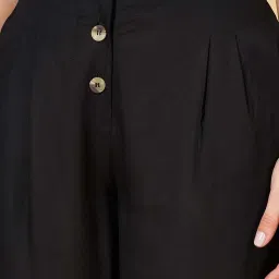 YU by Pantaloons Black Mid Rise Palazzos image 3