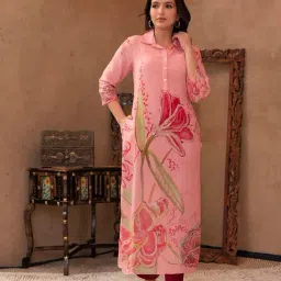 Juniper Pink Floral Kurta-picture-22