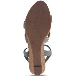 Mochi Women's Blue Sling Back Wedges image 5