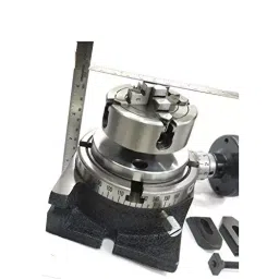 Assorts Rotary Table Alloy Steel 100 mm (4 Inch) 70 mm Independent Chuck 4 Jaw with Chuck+ Back Plate+ Fixings image 2