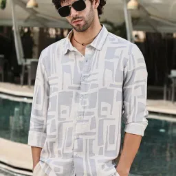 Campus Sutra Multicolor Poly Spandex Regular Fit Printed Shirt image 3