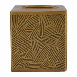 @Home Antique Gold Aluminium Rectangular Tissue Holder Box image 3