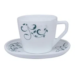 @Home Arias White 12Pcs Opalware Blue Spring Cup & Saucer Set image 3