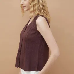 Fame Forever By Lifestyle Brown Regular Fit Top image 3