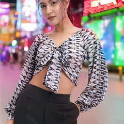 DressBerry Modern Hippie Tie-Up Crop Top-image-75