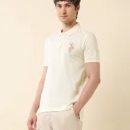 U.S. Polo Assn. White Cotton Slim Fit Polo T-Shirt image 3