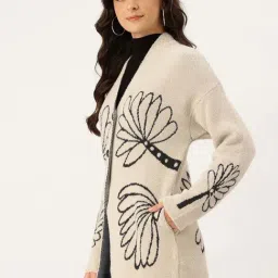 Apsley Beige Regular Fit Printed Cardigan image 3