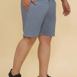 John Pride Slate Grey Cotton Plain Shorts image 3