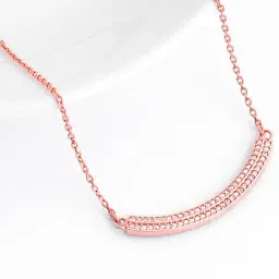 GIVA 925 Silver Rose Gold Slender Necklace for Women & Girls-image-58