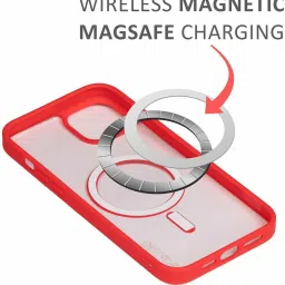 Sprig Transparent Magnetic Back Cover for APPLE iPhone 14 Plus (Red) image 3