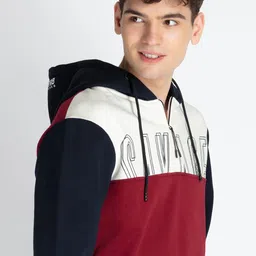 Status Quo Men Colourblocked Hooded Sweatshirt image 2