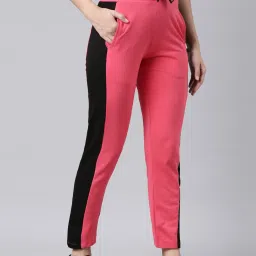 Dixcy Scott Slimz Pink & Black Graphic Print High Rise Trackpants image 3