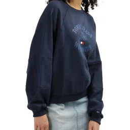 Tommy Hilfiger Blue Logo Regular Fit Sweatshirt image 3