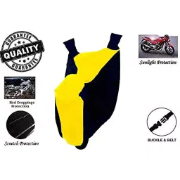 Auto Pearl Waterproof Bike Cover For Hero Electric Cruz (Yellow & Blue) image 3