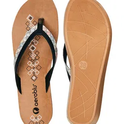 Aeroblu Printed Open Toe Leather Open Toe Flats image 3