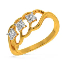 Kisna Diamond & Gold Jewellery Krista 14k (585) Diamond & Gold Ring For Women-picture-45