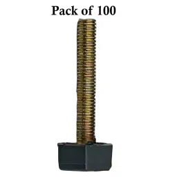 Ebco Plinth Screw Plated / Nylon Finish, Size M6x10 mm for Levelling Legs of Furniture, PS610-16 (Pack of 100) image 2