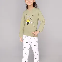 DDOUDDOU Girls Printed Pure Cotton T-shirt With Pyjama-picture-35