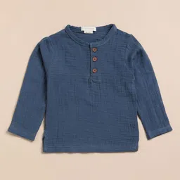 COT & CANDY Unisex Kids Solid Henley Neck Cotton T-shirt-picture-23