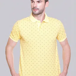 ELPIDA Men Conversational Printed Polo Collar Cotton T-shirt-picture-35