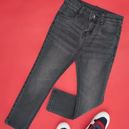 Pantaloons Junior Cotton Elastane Light Washed Jeans - Dawn Blue-picture-11