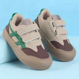 Babyoye Velcro Closure Casual Shoes - Brown-image-27