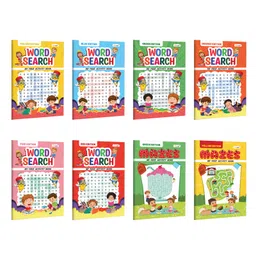gowoo My First Activity Book Word Search and Mazes Yellow, Green, Blue, Pink, Orange and Red Edition :- Toddler educational workbook, Kids activity book, Early learning book | Pack of 8 Activity books-picture-11