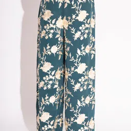 HOUSE OF INARI Women Floral Embroidered Mid-Rise Easy Wash Straight Trousers-picture-15