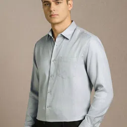 Louis Philippe Spread Collar Full Sleeves Pure Cotton Formal Shirt image 5