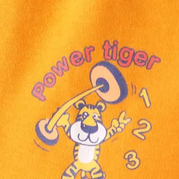 Tango Interlock Knee Length Shorts Tiger Printed - Orange image 3