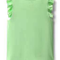 HoneyHap Disney Frill Sleeve Shorts Night Suit with Lady & The Tramp Graphics - Light Green image 3