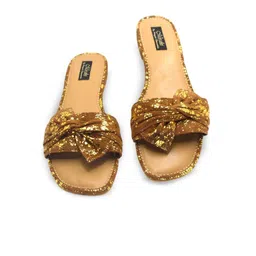 MIRAKI Women Embellished Open Toe Flats with Laser Cuts-picture-35