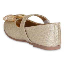mine sole Minesole Bow Detailed Ballerinas - Gold image 5