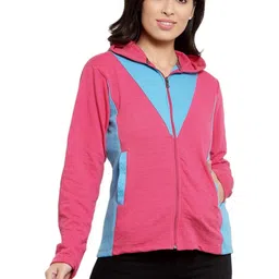 KLOTTHE Color-Blocked Hooded Open Front Jacket-picture-14