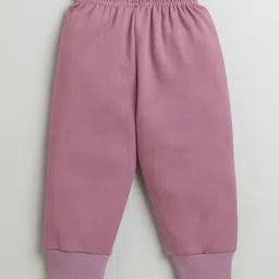 BUMZEE Cotton Knit Full Sleeves Space Theme & Animal Printed Sweatshirt & Jogger Set - Mauve image 5