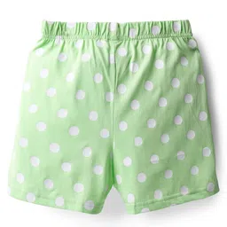 HoneyHap Disney Frill Sleeve Shorts Night Suit with Lady & The Tramp Graphics - Light Green image 5