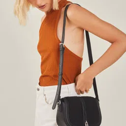 Accessorize Women Shearling Sling Bag image 5