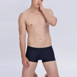 Calvin Klein Underwear Blue Nylon Fitted Solid Trunks image 4