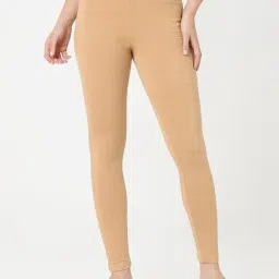 R&B Beige Cotton Leggings-picture-20