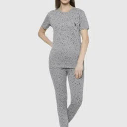 Vimal Jonney Grey Graphic Print Pajama Set-picture-18