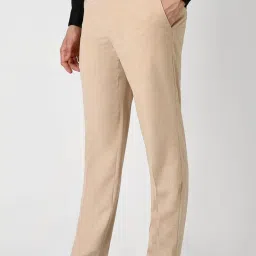Van Heusen Beige Slim Fit Trousers image 3