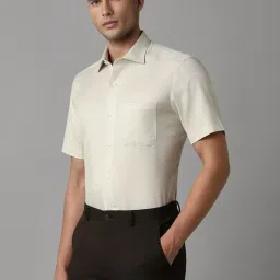 Louis Philippe Beige Regular Fit Texture Shirt image 3