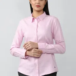Van Heusen Pink Cotton Printed Shirt-image-99