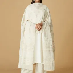 Fabindia Off-White Cotton Printed Dupatta-image-45