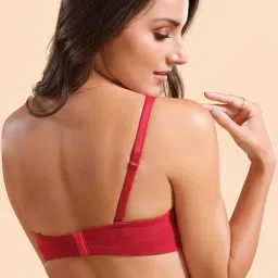 Enamor Bridal Red Cotton Everyday Bra image 3